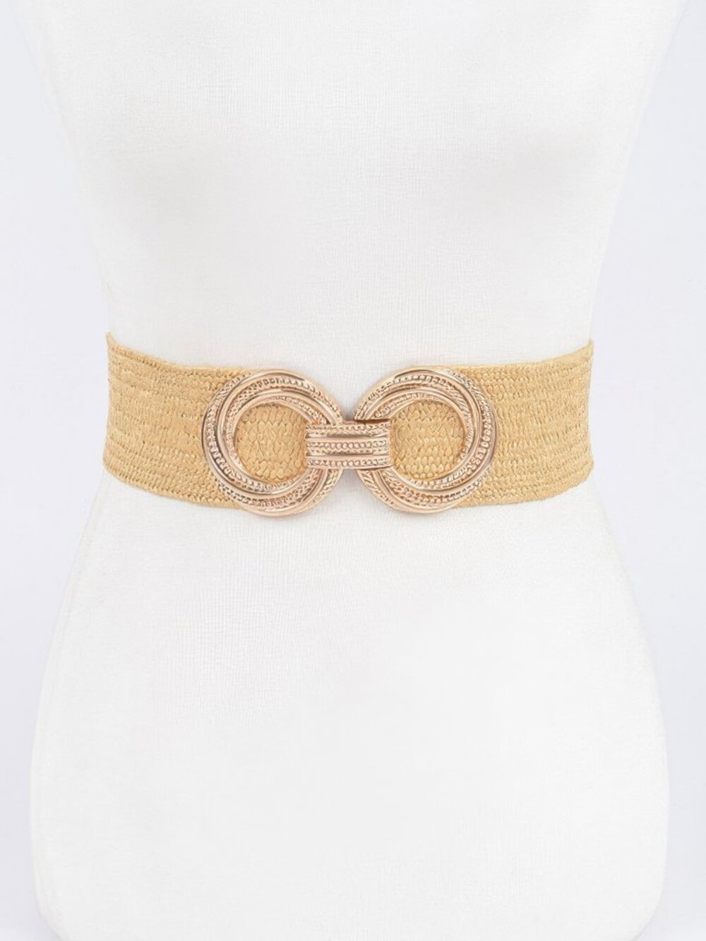 Metal Buckle Stretch Waist Belt